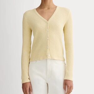 EVERLANE The Cozy Rib Cardigan – Banana Crepe